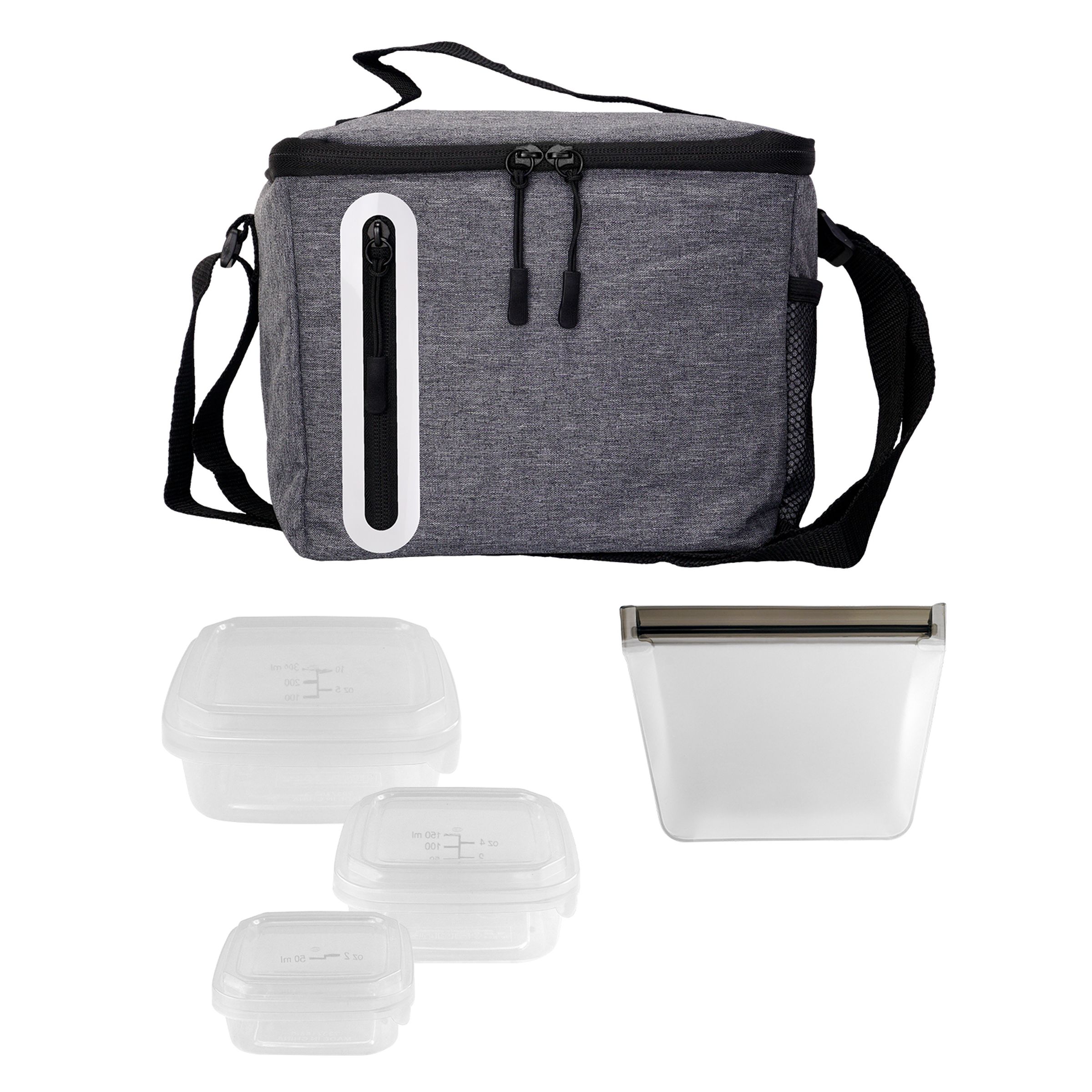Portion Control & Food Bag Oval Cooler Lunch Set 1