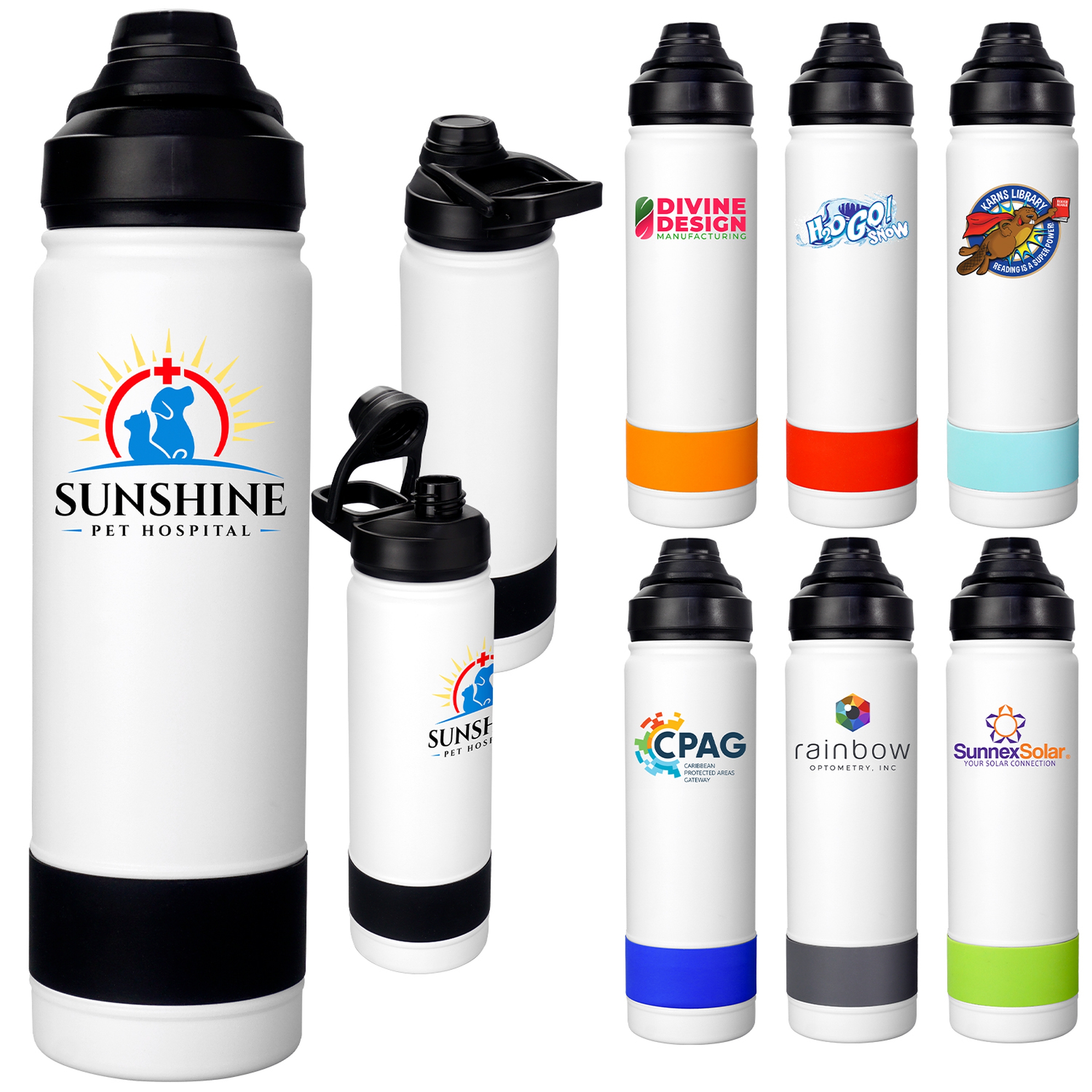Colorful Sip Top 24 oz. Banded Bottle 1