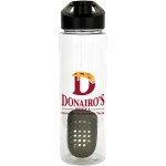 Easy Pour 24 oz. Recycled Bottle with Floating Infuser - black Easy Pour 24 oz. Recycled Bottle with Floating Infuser - black
