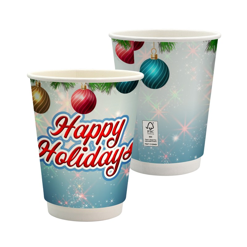 12 oz. Holiday Full Color Paper Cup 1 12 oz. Holiday Full Color Paper Cup 1
