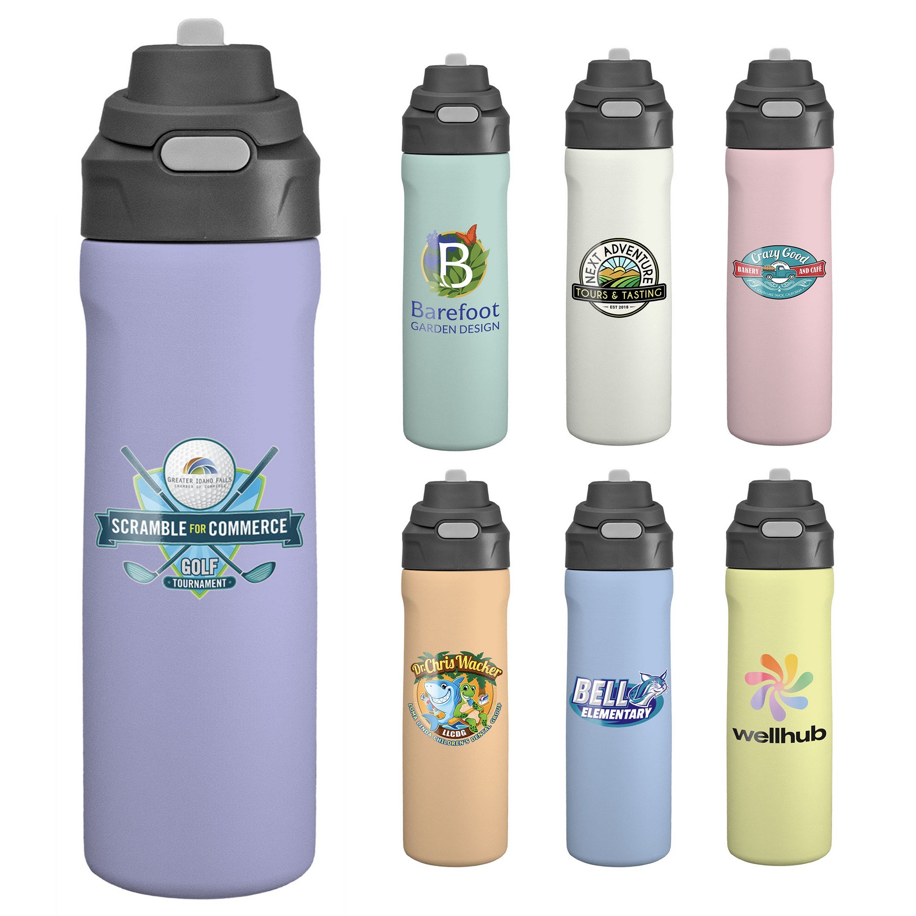 Pop Up 24 Oz. Recycled Pastel Bottle 1