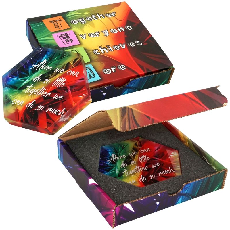 Hexagon Acrylic in Full Color Box 1 Hexagon Acrylic in Full Color Box 1