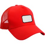 Emblem Trucker Hat - Red Emblem Trucker Hat - Red