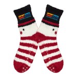 Holiday Fuzzy Anti-Slip Socks - Snowman Red Holiday Fuzzy Anti-Slip Socks - Snowman Red