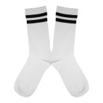 Striped Recycled High Sock - Black Striped Recycled High Sock - Black
