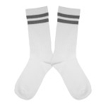 Striped Recycled High Sock - Light gray Striped Recycled High Sock - Light gray