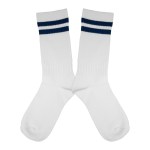 Striped Recycled High Sock - Navy Blue Striped Recycled High Sock - Navy Blue