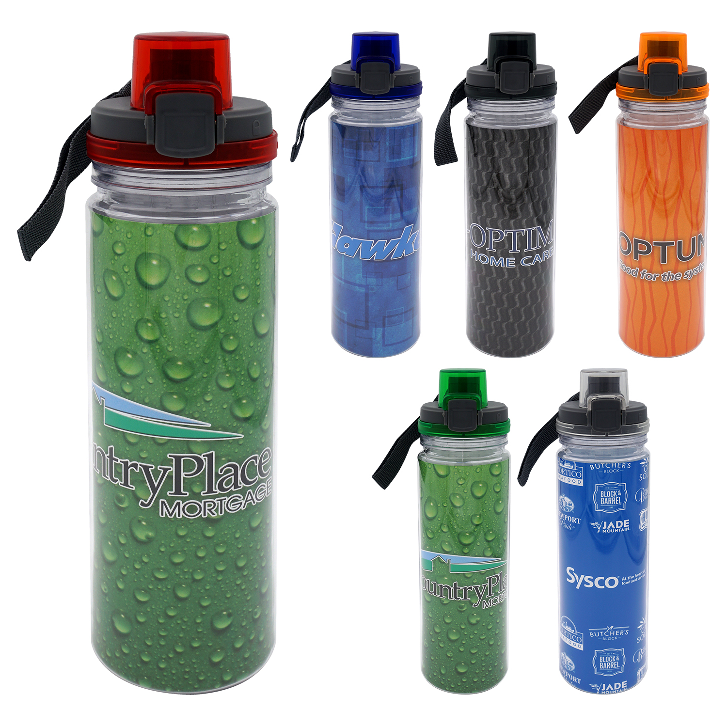 Locking 18 oz. Full Color Insert Bottle 1
