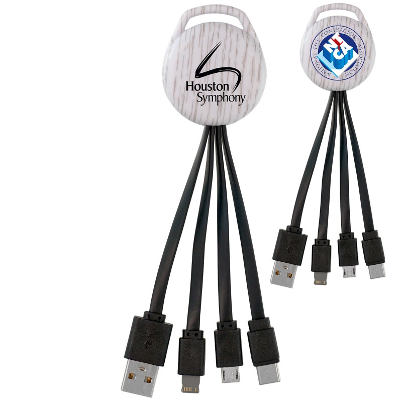 White Wood Vivid 3-in-1 Charging Cable 1 White Wood Vivid 3-in-1 Charging Cable 1