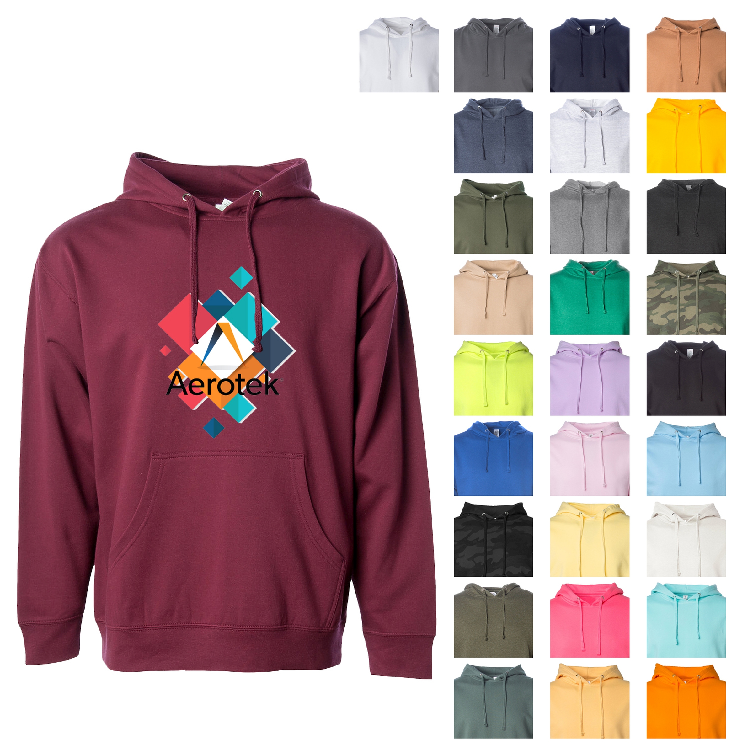 Independent Trading Co. Midweight Hooded Pullover Sweatshirt 1