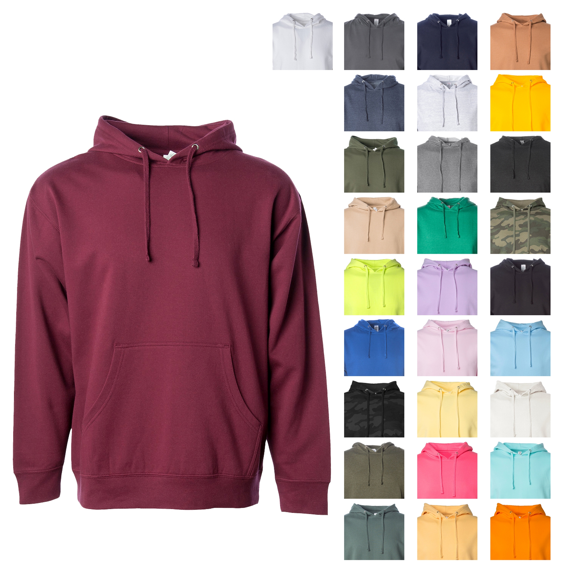 Independent Trading Co. Midweight Hooded Pullover Sweatshirt 1