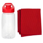 18 Oz. Recycled Easy Pour Fitness Bottle - Red - 18 Oz. Recycled Easy Pour Fitness Bottle - Red -