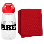 18 Oz. Recycled Easy Pour Fitness Bottle - Red 18 Oz. Recycled Easy Pour Fitness Bottle - Red