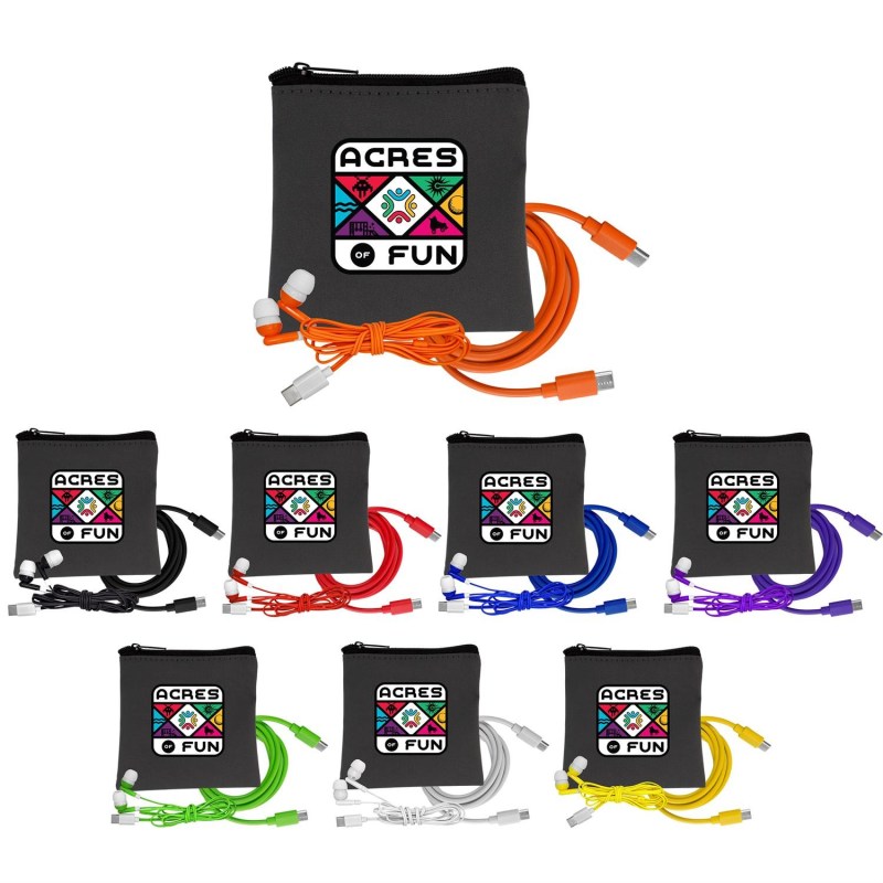 Gray Executive C to C Cable & Ear Bud Set 1 Gray Executive C to C Cable & Ear Bud Set 1