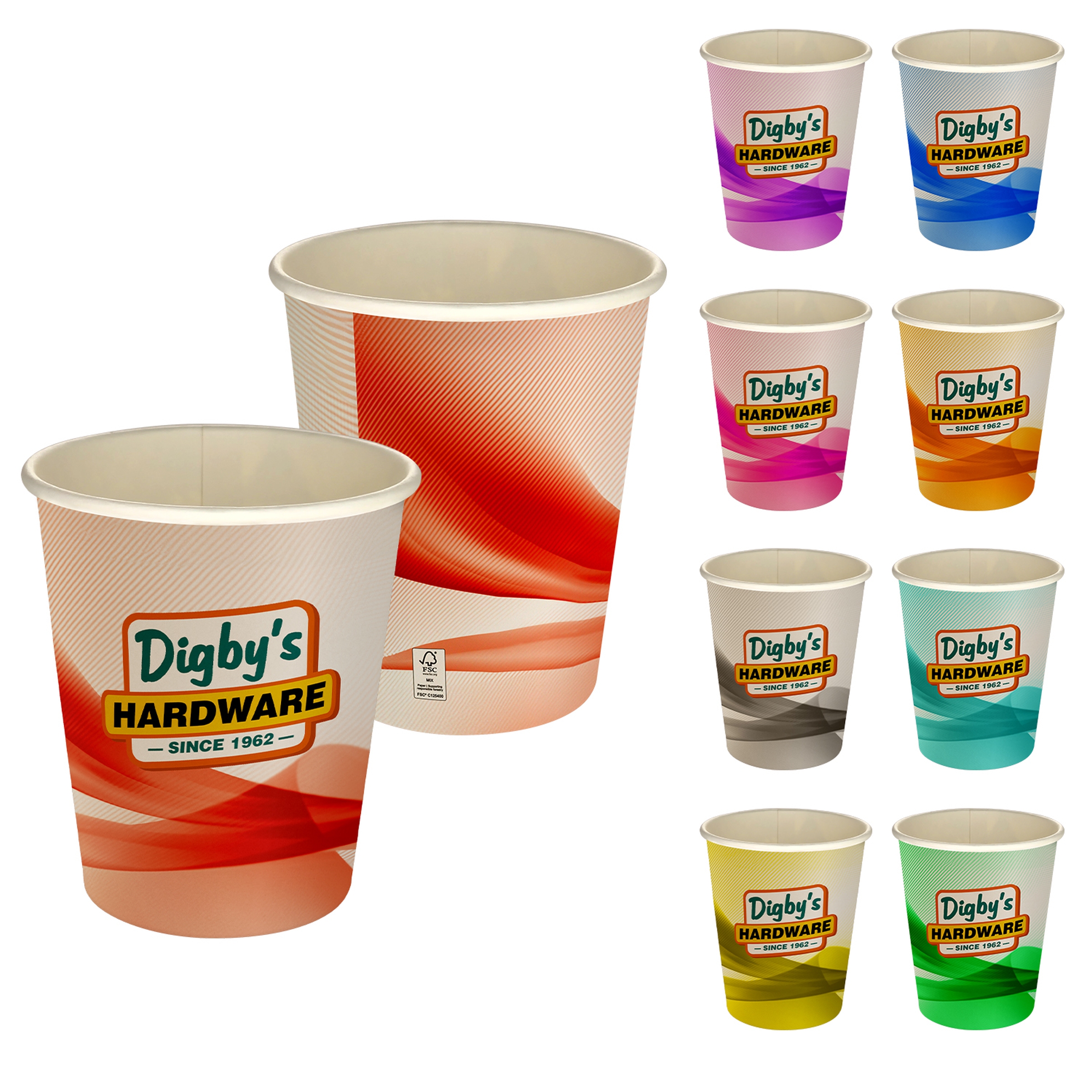 5 oz Full Color Groovy Paper Cup 1