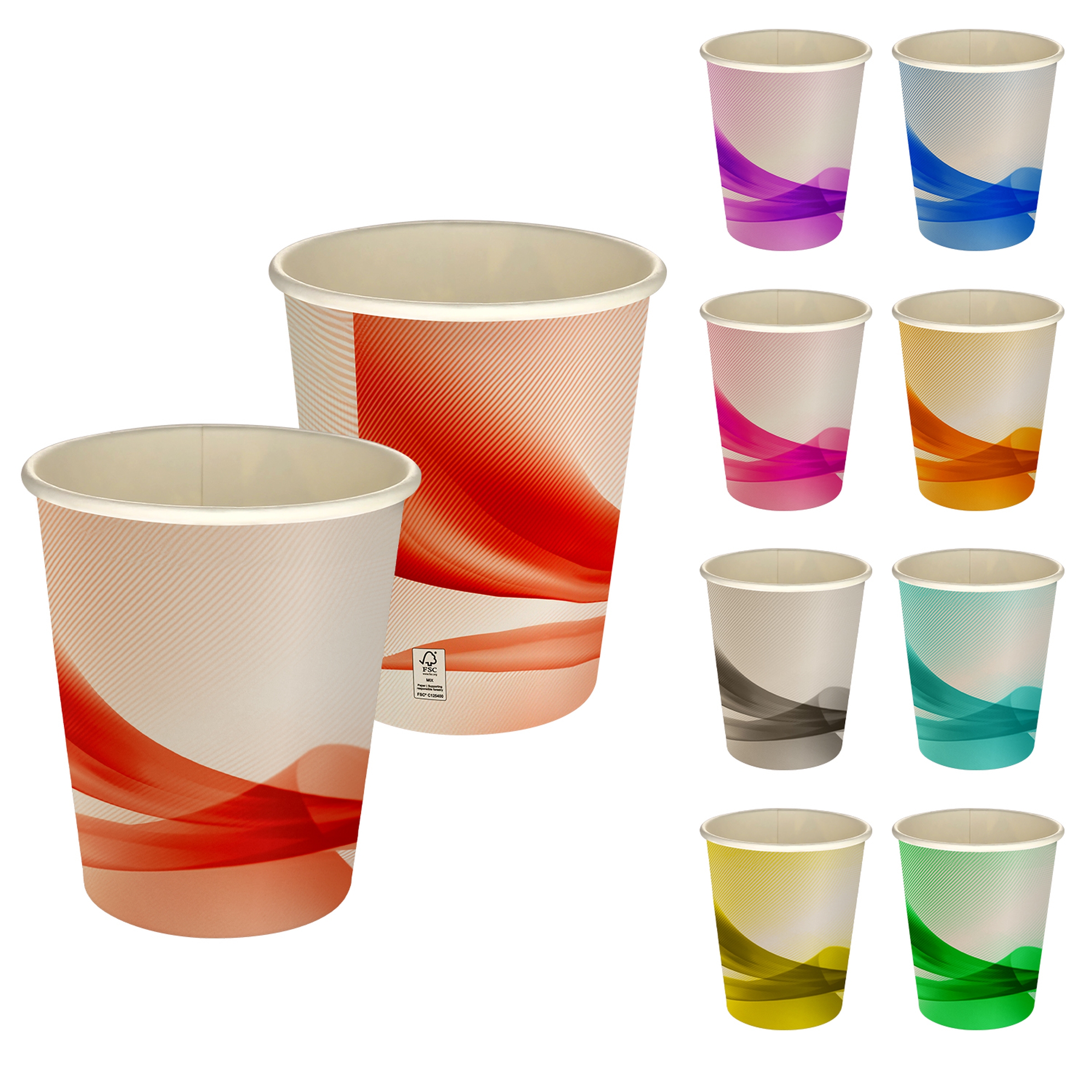 5 oz Full Color Groovy Paper Cup 1