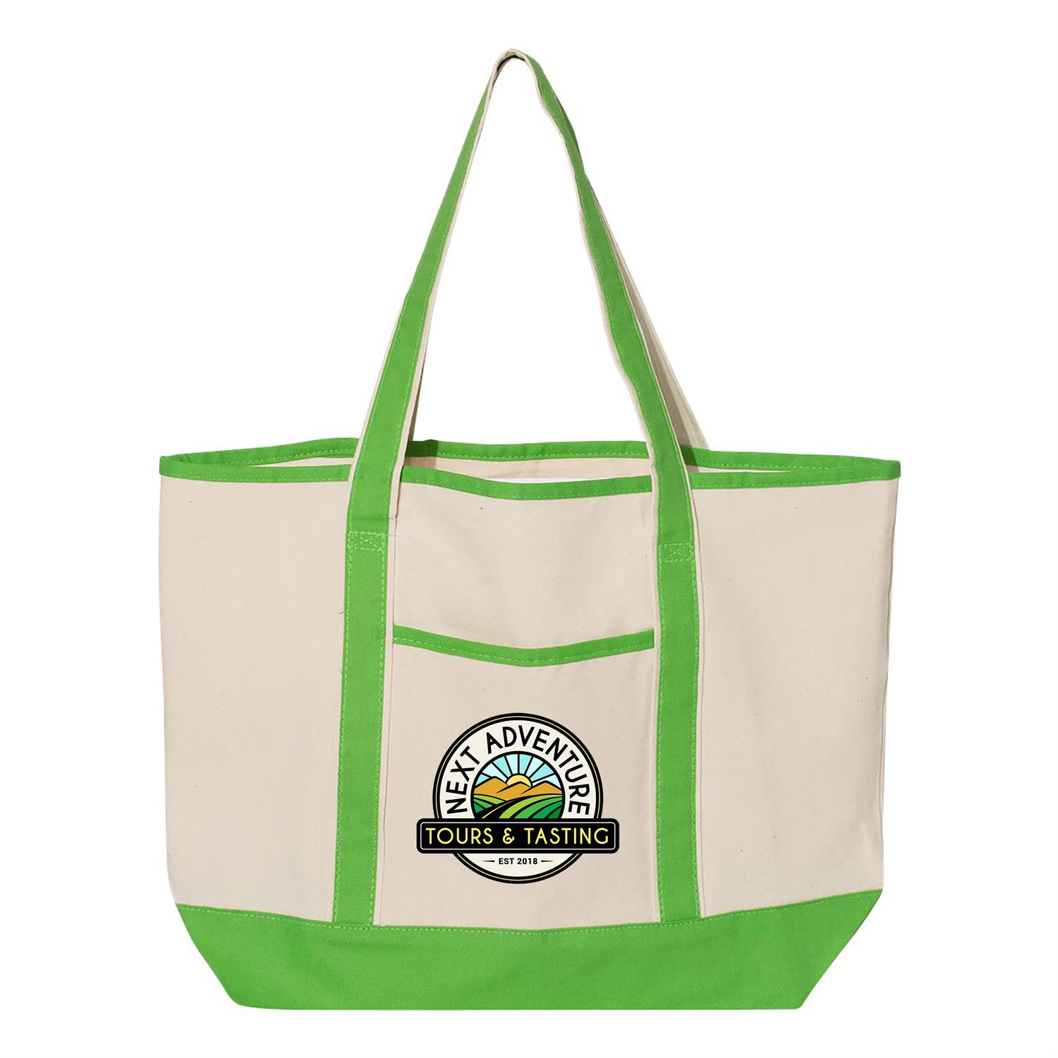 Q-Tees 34.6L Large Canvas Deluxe Tote 1