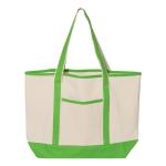 Q-Tees 34.6L Large Canvas Deluxe Tote - Lime Q-Tees 34.6L Large Canvas Deluxe Tote - Lime