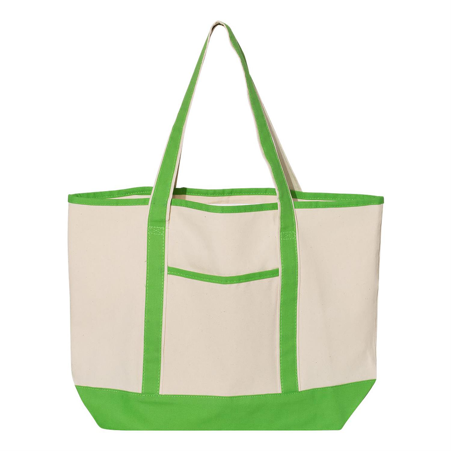 Q-Tees 34.6L Large Canvas Deluxe Tote 1