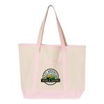 Q-Tees 34.6L Large Canvas Deluxe Tote - Light Pink Q-Tees 34.6L Large Canvas Deluxe Tote - Light Pink