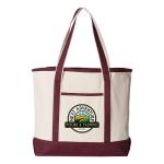 Q-Tees 34.6L Large Canvas Deluxe Tote - Maroon Q-Tees 34.6L Large Canvas Deluxe Tote - Maroon