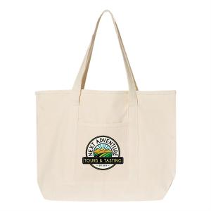 Q-Tees 34.6L Large Canvas Deluxe Tote 1 Q-Tees 34.6L Large Canvas Deluxe Tote 1
