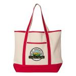 Q-Tees 34.6L Large Canvas Deluxe Tote - Red Q-Tees 34.6L Large Canvas Deluxe Tote - Red