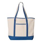 Q-Tees 34.6L Large Canvas Deluxe Tote - Royal Blue Q-Tees 34.6L Large Canvas Deluxe Tote - Royal Blue