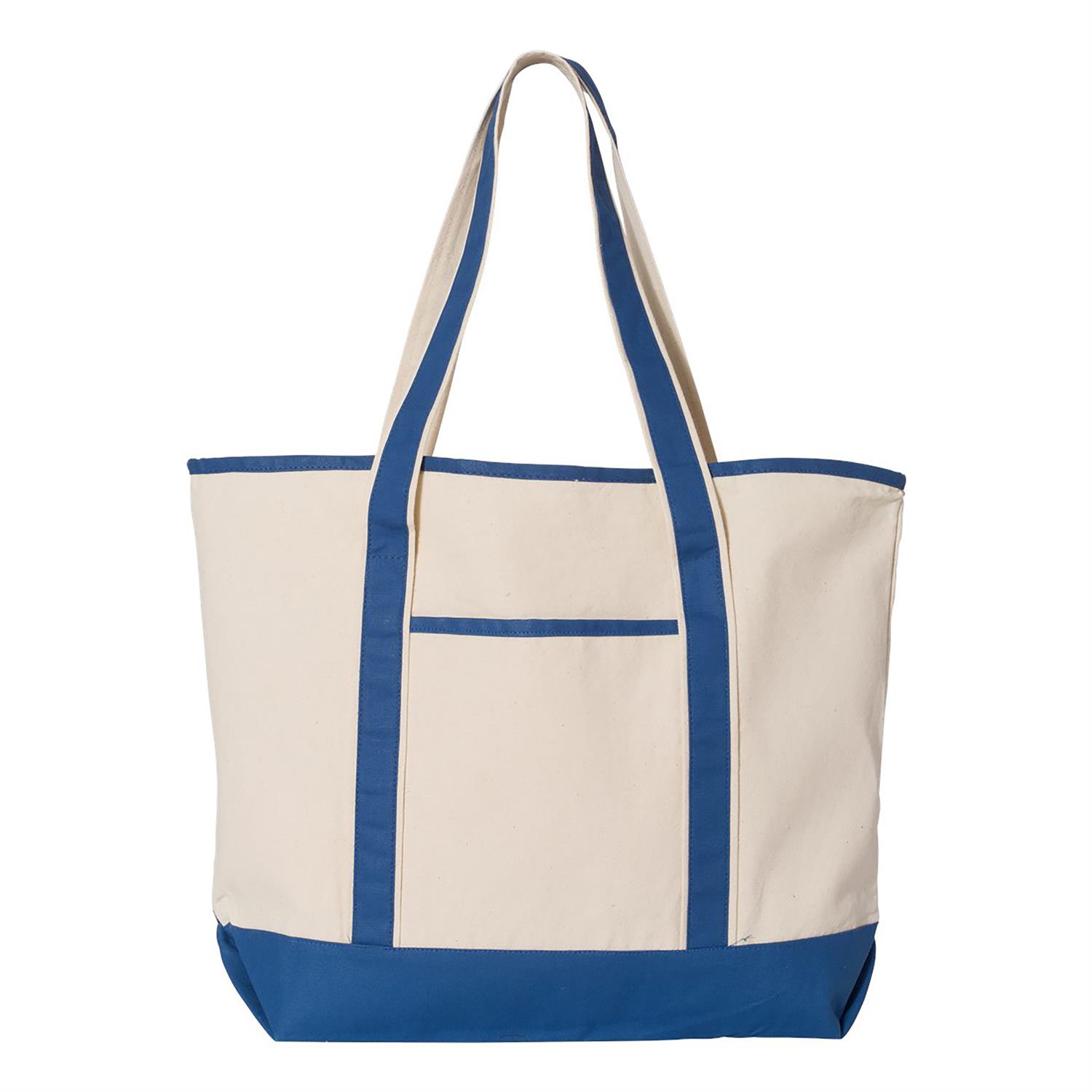 Q-Tees 34.6L Large Canvas Deluxe Tote 1