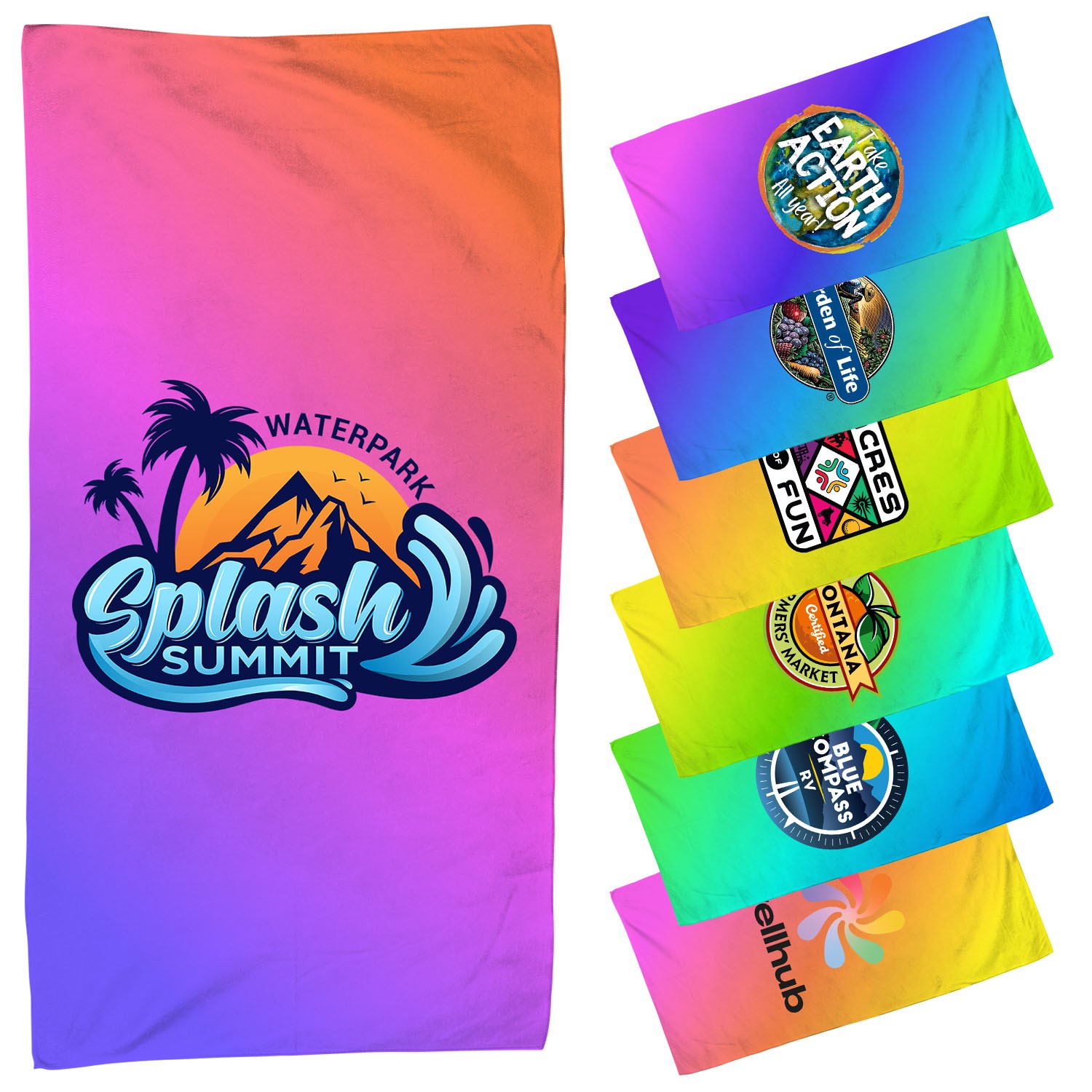 30 x 60 Full Color Gradient Towel 1