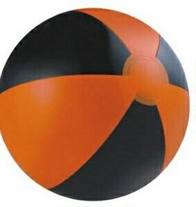 16" Inflatable Black and Orange Beach Ball 1 16" Inflatable Black and Orange Beach Ball 1