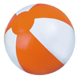 12" Inflatable Beach Ball (Orange/White) 1 12" Inflatable Beach Ball (Orange/White) 1