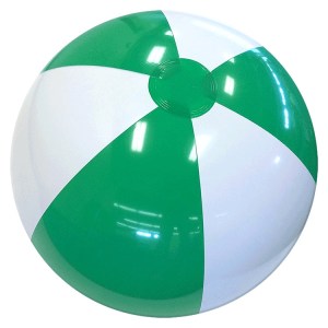 16" Inflatable Alternating Green/White Beach Ball 1 16" Inflatable Alternating Green/White Beach Ball 1