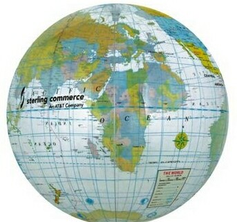 16" Inflatable Clear Globe Beach Ball 1 16" Inflatable Clear Globe Beach Ball 1