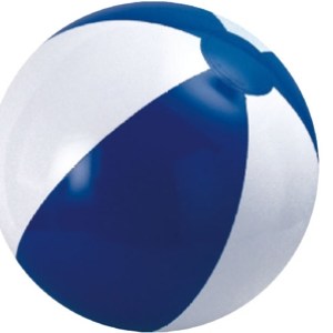 16" Alternating Blue and White Inflatable Beach Ball 1 16" Alternating Blue and White Inflatable Beach Ball 1