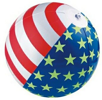 16" Inflatable Glow in the Dark Stars w/ Stripes Beach Ball 1 16" Inflatable Glow in the Dark Stars w/ Stripes Beach Ball 1