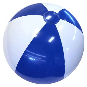 24" Alternating Blue and White Inflatable Beach Ball 1 24" Alternating Blue and White Inflatable Beach Ball 1