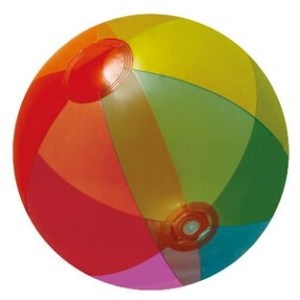 Inflatable Translucent Rainbow Beach Ball (16") 1 Inflatable Translucent Rainbow Beach Ball (16") 1