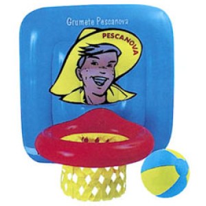 Basketball Game 17 1/2" Inflatable Basketball Hoop w/ Ball 1 Basketball Game 17 1/2" Inflatable Basketball Hoop w/ Ball 1
