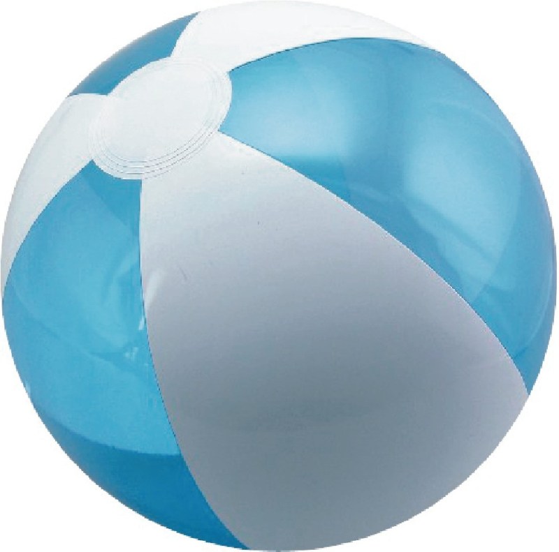 12" Inflatable Translucent Blue/White Beach Ball 1 12" Inflatable Translucent Blue/White Beach Ball 1