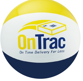 Inflatable Yellow/Navy Blue/White Beach Ball (16") 1 Inflatable Yellow/Navy Blue/White Beach Ball (16") 1