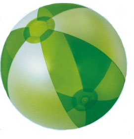 Inflatable Opaque White/Translucent Green Beach Ball (16") 1 Inflatable Opaque White/Translucent Green Beach Ball (16") 1