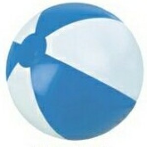 4" Alternating Light Blue and White Inflatable Beach Ball 1 4" Alternating Light Blue and White Inflatable Beach Ball 1
