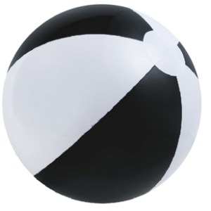 16" Inflatable Black and White Beach Ball 1 16" Inflatable Black and White Beach Ball 1