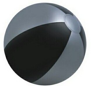 16" Inflatable Black and Silver Beach Ball 1 16" Inflatable Black and Silver Beach Ball 1