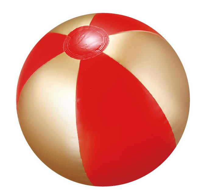 Inflatable Red/Gold Beach Ball (16") 1 Inflatable Red/Gold Beach Ball (16") 1
