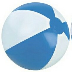 12" Alternating Light Blue and White Inflatable Beach Ball 1 12" Alternating Light Blue and White Inflatable Beach Ball 1