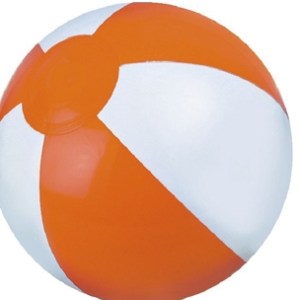 16" Inflatable Beach Ball (Orange/White) 1 16" Inflatable Beach Ball (Orange/White) 1
