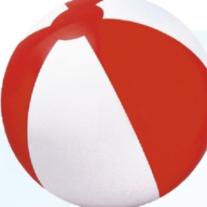 20" Inflatable Alternating Red & White Beach Ball 1 20" Inflatable Alternating Red & White Beach Ball 1