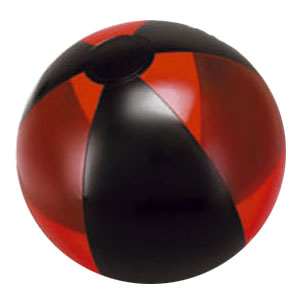 16" Inflatable Translucent Red/Black Beach Ball 1 16" Inflatable Translucent Red/Black Beach Ball 1